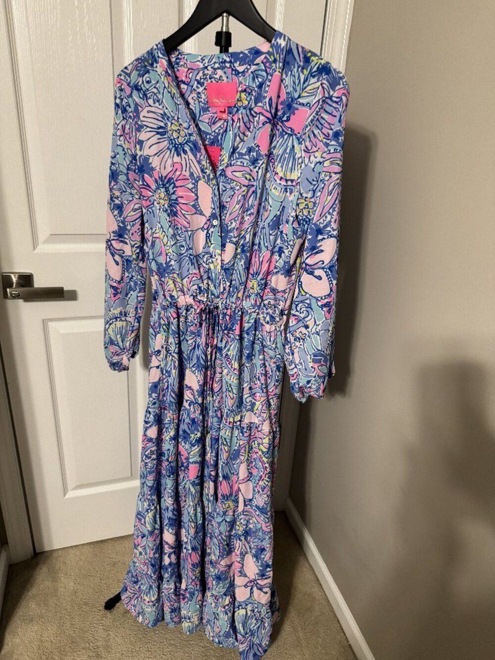 Lilly Pulitzer NWT Cori Stretch Maxi Dress in the Pop Up Got Your Back
